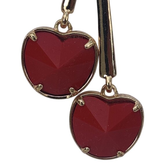 Persimmon Cherry Drop Earrings - Picture 2 of 3